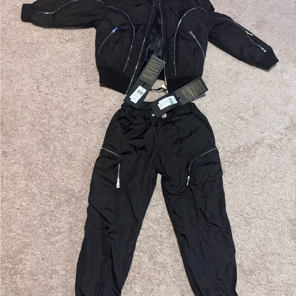 Versace Black Quilted Jacket and joggers - Picture 4 of 6